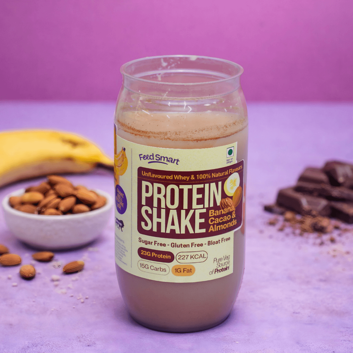 Banana, Cacao & Almonds Protein  Shake